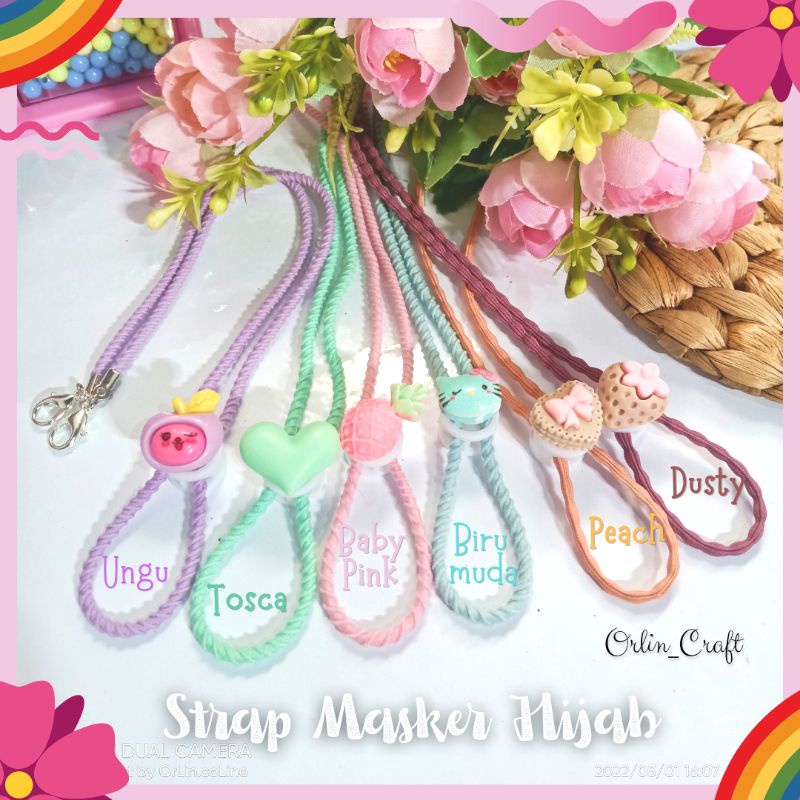 Strap Masker Hijab 2in1 Strap Masker Hijab Konektor Masker