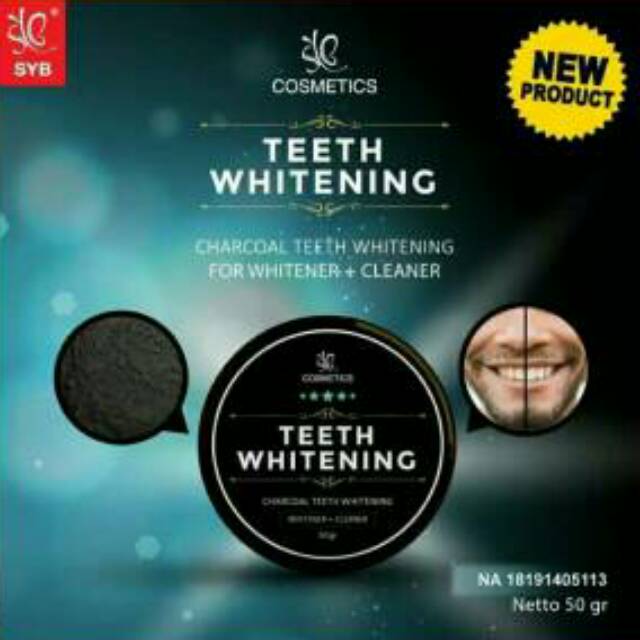 CHARCOAL TEETH WHITENING SYB COSMETICS BPOM PEMUTIH GIGI