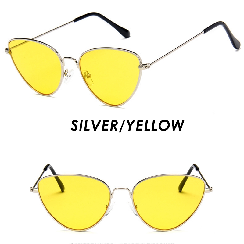 (YUZHU) Bayar di Tempat INS Gaya Retro Mata Kucing Kacamata Hitam Wanita Cat Eye Sunglasses