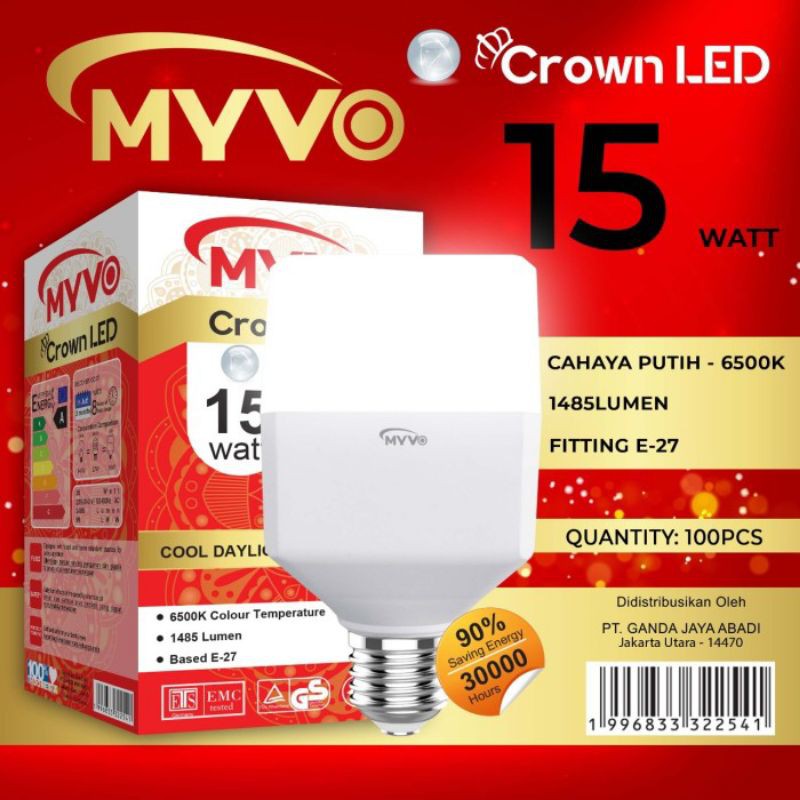 Lampu LED Myvo Crown 15 Watt
