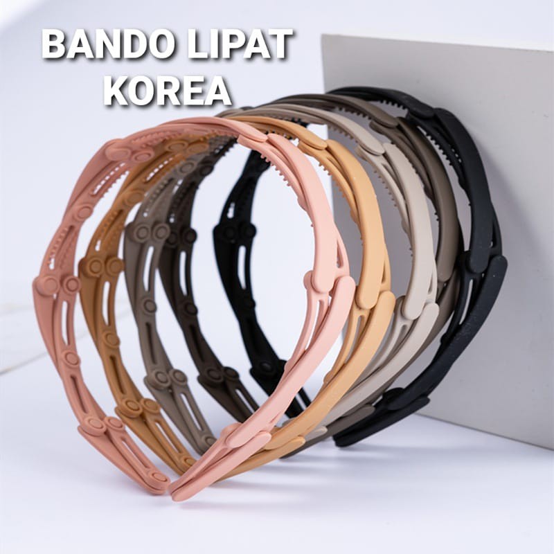 BANDO LIPAT FOLDED KOREA AKSESORIS RAMBUT ANAK PRIA WANITA BANDANA CUCI MUKA SIMPLE BASIC