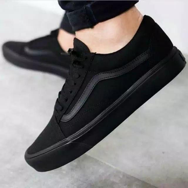 vans full black ori