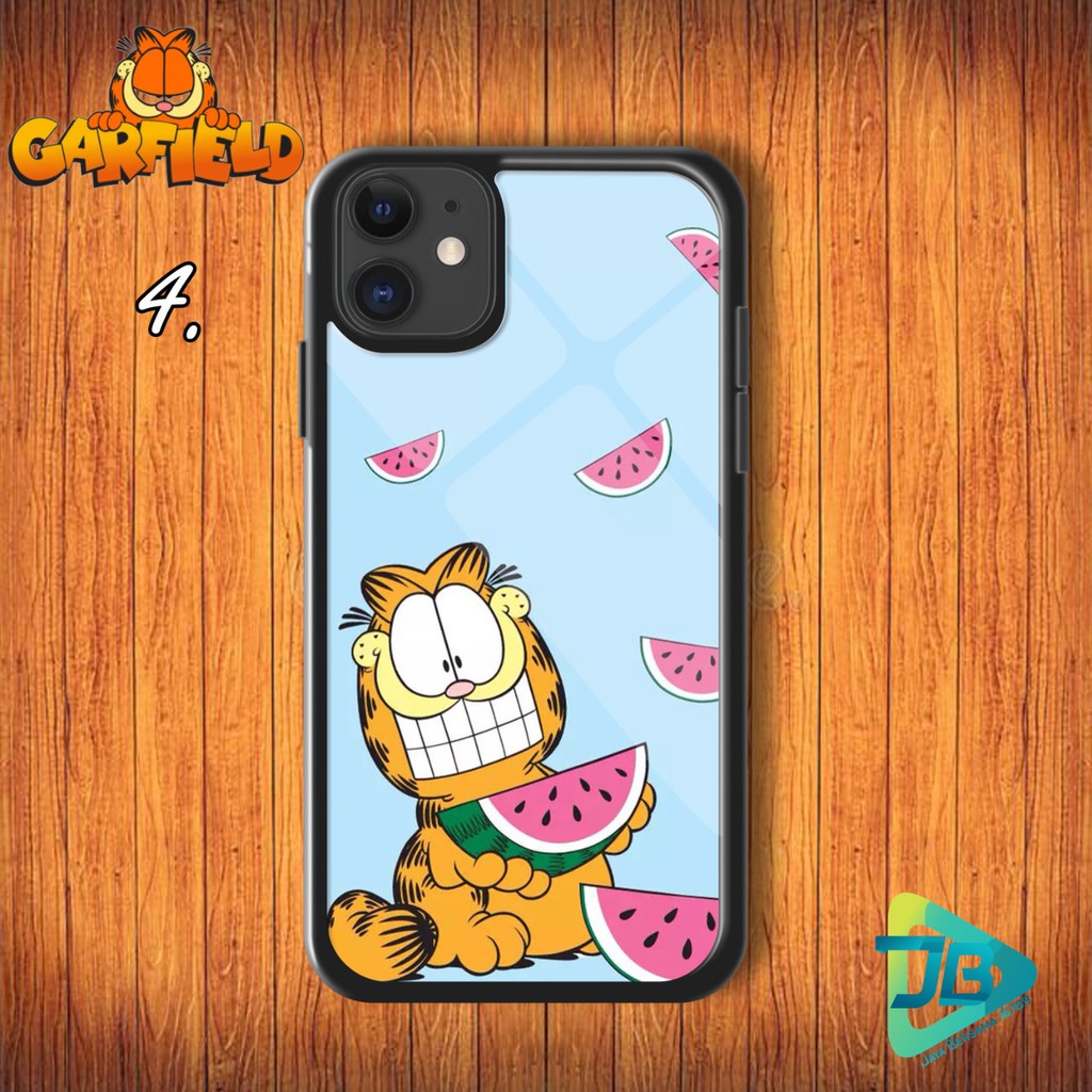 HARDCASE 2D GLOSSY GARFIELD OPPO VIVO XIAOMI SAMSUNG REALME IPHONE ALL TYPE JB4646