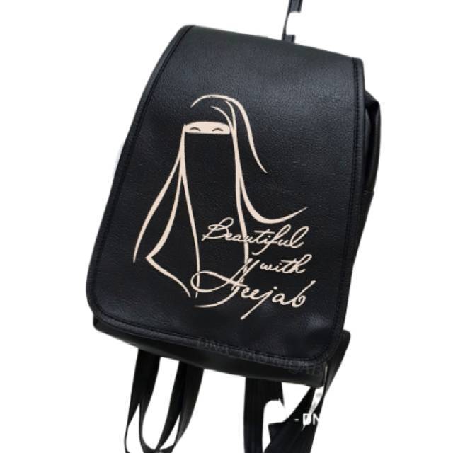 ❤SALE❤TAS RANSEL NIQAB BEAUTIFUL WITH HIJAB MULTIFUNGSI TAS DAKWAH TAS MUSLIMAH KAJIAN CADAR ISLAMi