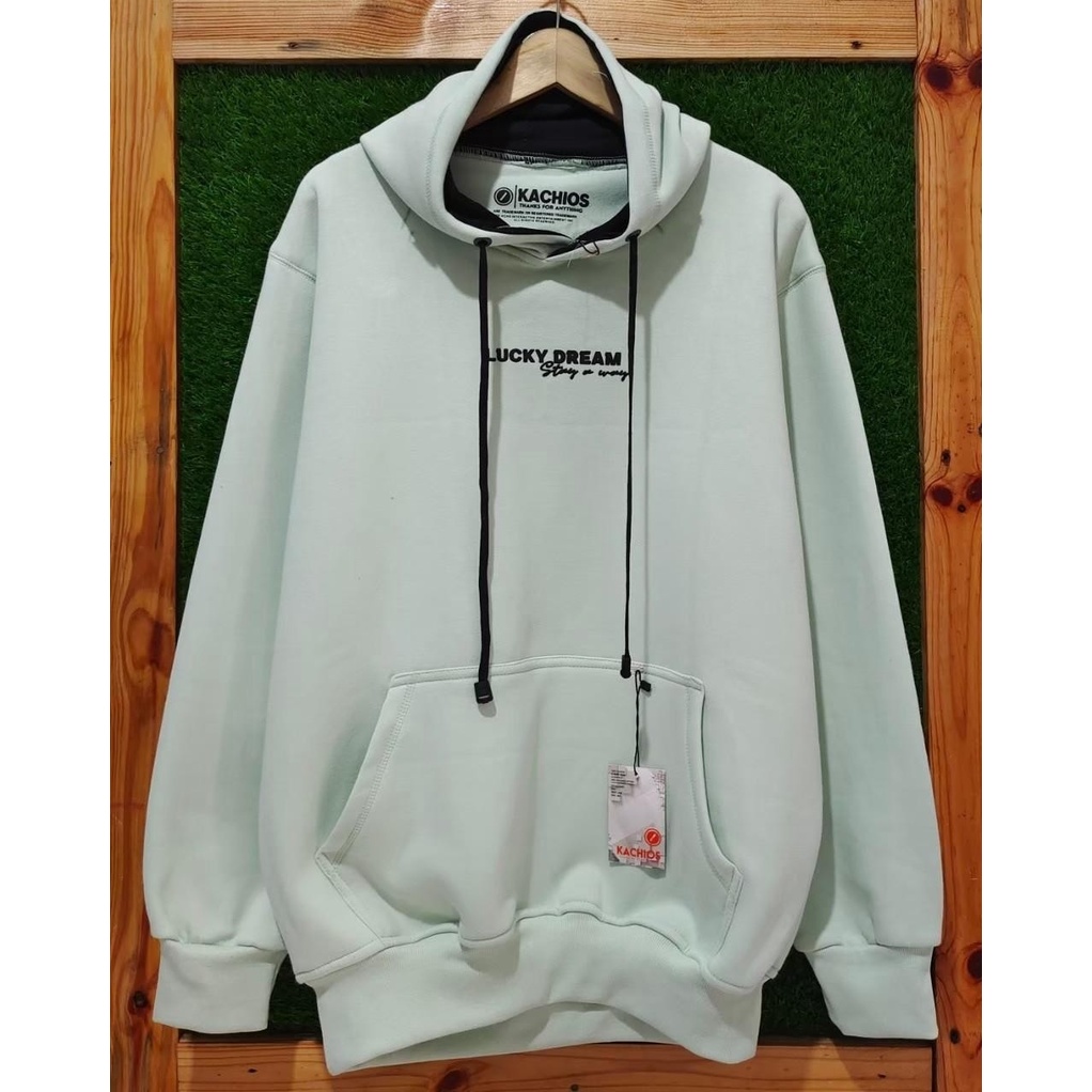 Sweater Hoodie Pria Wanita Distro Kachios Hijau Mint New Bahan Cotton Flecce Sedia Big Size Hodi distro switer distro