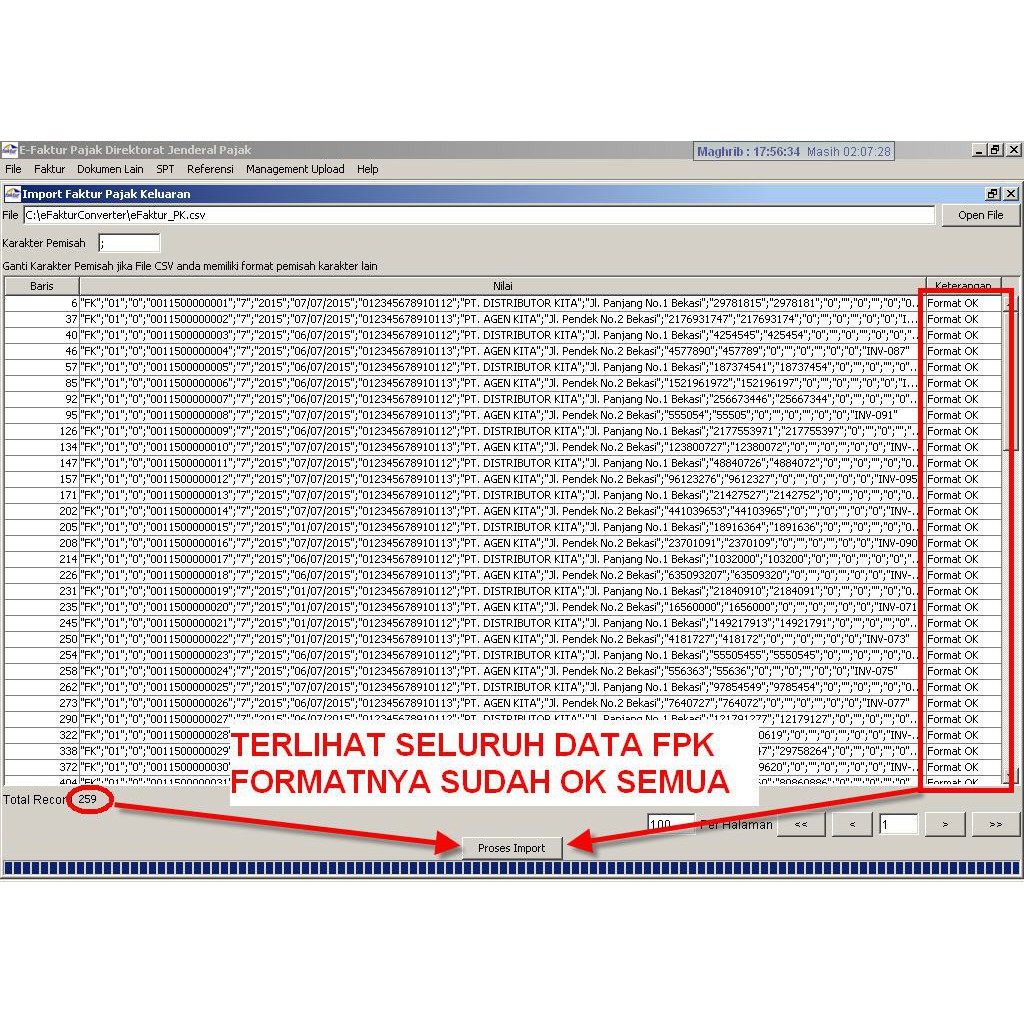 Software EFaktur Pajak Converter E-Faktur E Faktur Tools CSV Creator Program Aplikasi Tax