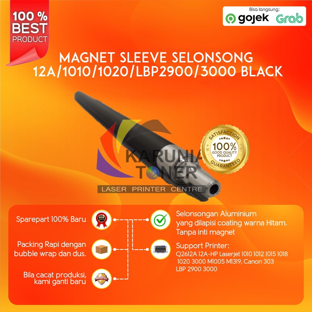 Magnet Sleeve Selongsong MRS For use in Laserjet 12A 1010 1020 LBP2900 LBP3000 Black
