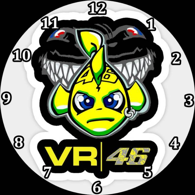 Jam Dinding Valentino Rossi Logo