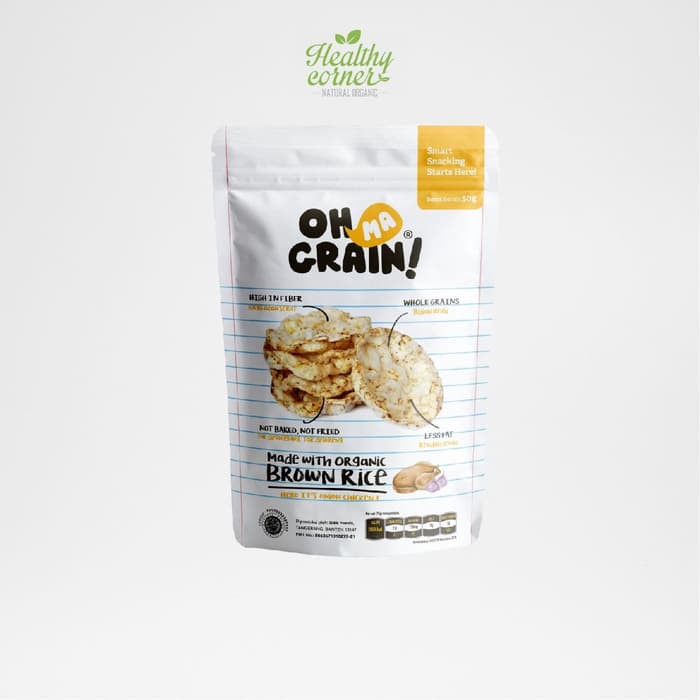 

Oh Ma Grain Organic Brown Rice Crackers Snack Onion Chicken 50 gr ~ kp1302