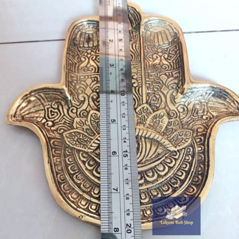 Tangan Hamsa | Fatimah Hand | Tangan Fatimah Bahan Kuningan tebal