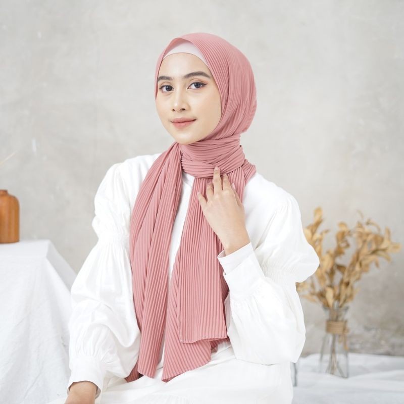 kerudung plisket pashmina | pashmina plisket lidi | Pashmina Ceruty Babydoll Premium