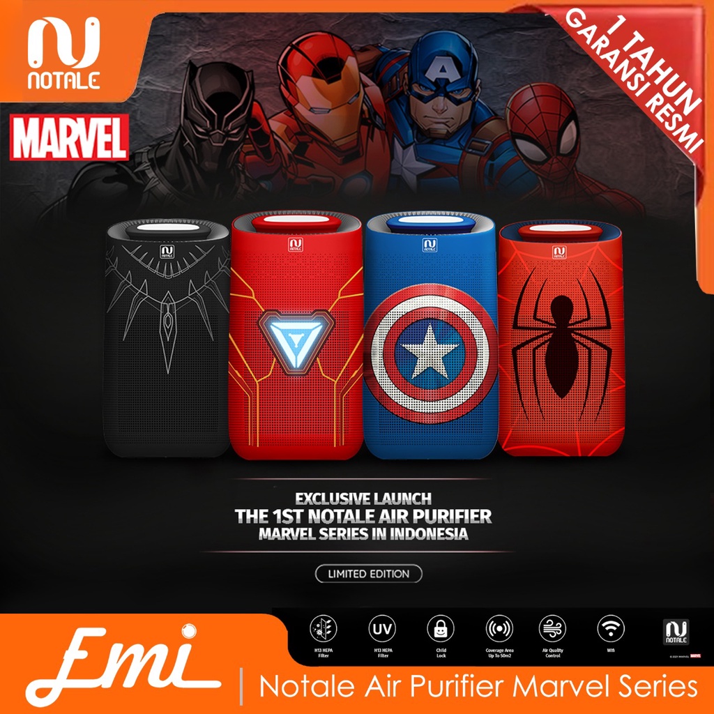 Notale Air Purifier Marvel Limited Edition With HEPA H13 UV Sterilizer