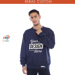 PriaHoodie Jaket Basic Sweater/Hoodie Jumper Sablon Bordir Request Custom Pria Cowok M XXXL Bisa Cod