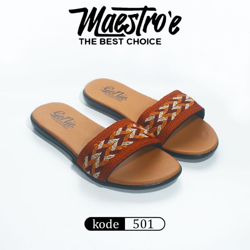 Sandal Slide Wanita Terbaru Maestro'e / Sandal Perempuan / sandal japit wanita