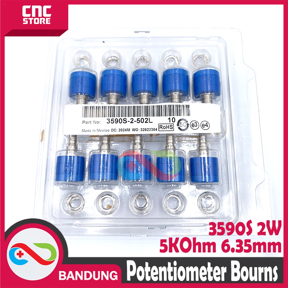 POTENTIOMETER BOURNS MULTI TURN 3590S 5K 2W POTENSIO POTENTIO