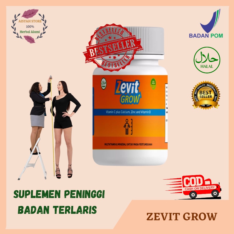 Zevit grow peninggi badan ori/zevit grow anak/zevit grow susu/zevit grow sachet /zevit grow tablet/z