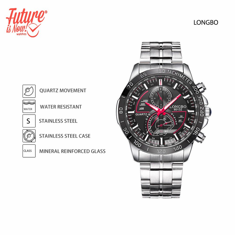 LONGBO Jam tangan fashion pria wanita analog - Stainless steel strap