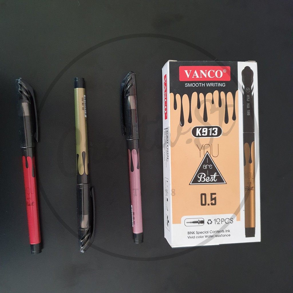 

Vanco Pulpen Bolpen Gel Ink K913 0.5 Mm Tinta Hitam