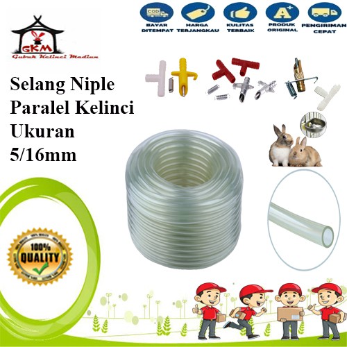 Selang nipel paralel otomatis 5/16 permeter