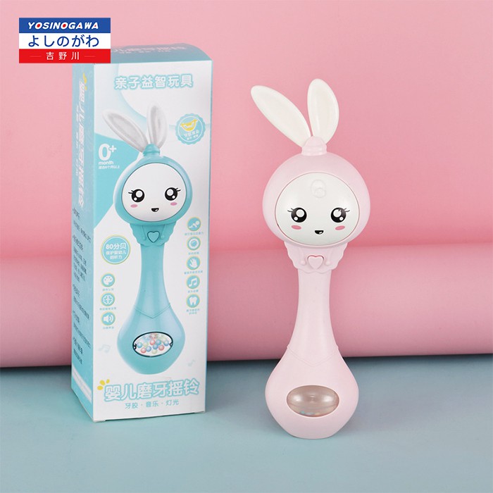 Mainan Bayi Tongkat Genggam Rattle Stick Dengan Musik dan Lampu- YOSINOGAWA