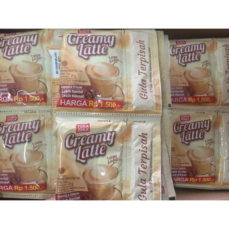 

kopi torabika creamy latte per renceng