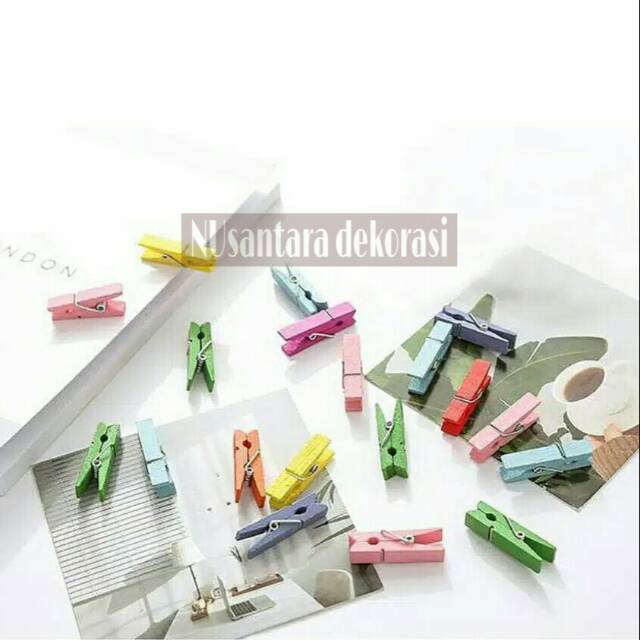 WOODEN CLIP / JEPITAN FOTO warna random