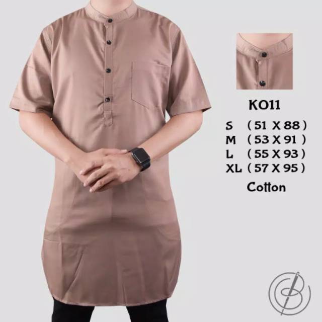 Kemeja Kurta Pakistan Lengan Pendek