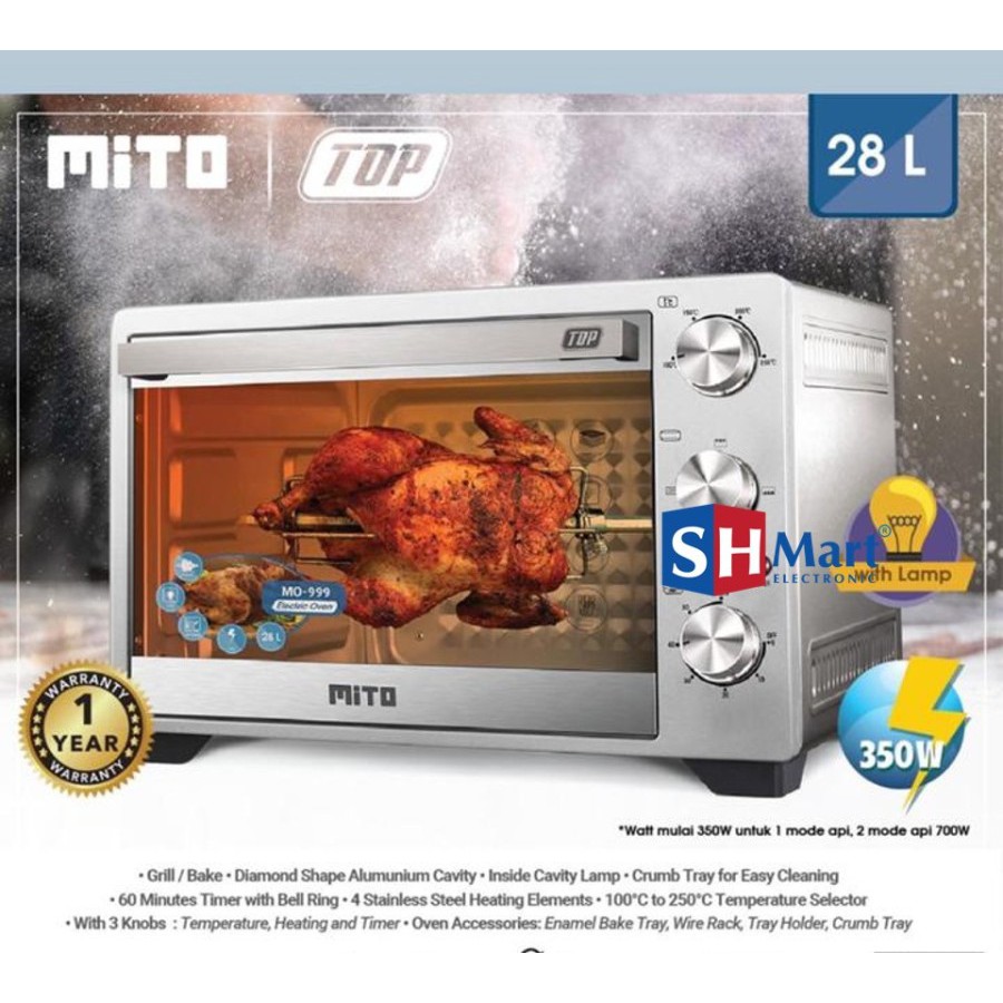 MITO MO 999 OVEN LISTRIK LOWWATT 28 LITER MO999 (MEDAN)