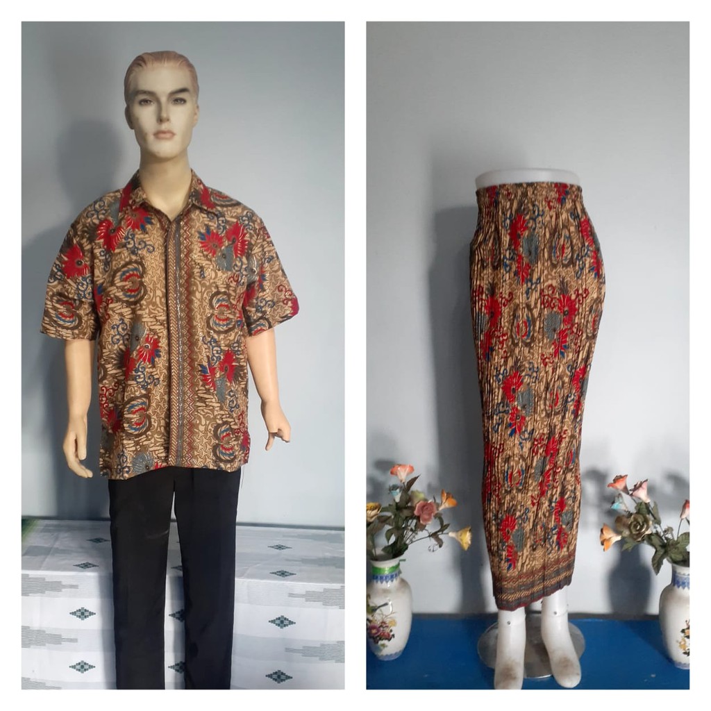 PROMO SET KEMEJA ROK BATIK COUPLE / SET KEMEJA ROK COUPLE / SET BATIK COUPLE