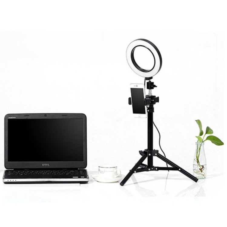 Lampu Halo Ring Light LED 16CM Tripod 1.6M EL940008A