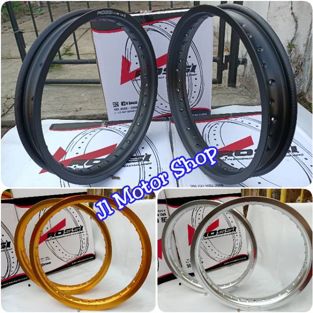 VELG ROSSI RING 18 140 160 - 160 185 - 185 215 - 160 215 / 250 300 / 300 350 Ring 18 SEPASANG 2 PCS - VELG VROSSI RING 18 140 160 / 160 185 / 185 215 / 160 215 / 250 300 / 300 350 HITAM BLACK GOLD EMAS SILVER BIRU