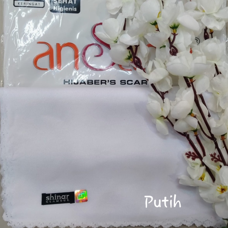 kerudung jilbab segi empat nur SHINAR GLAMOUR glitter glowing lasser cut ansania dan azara original 