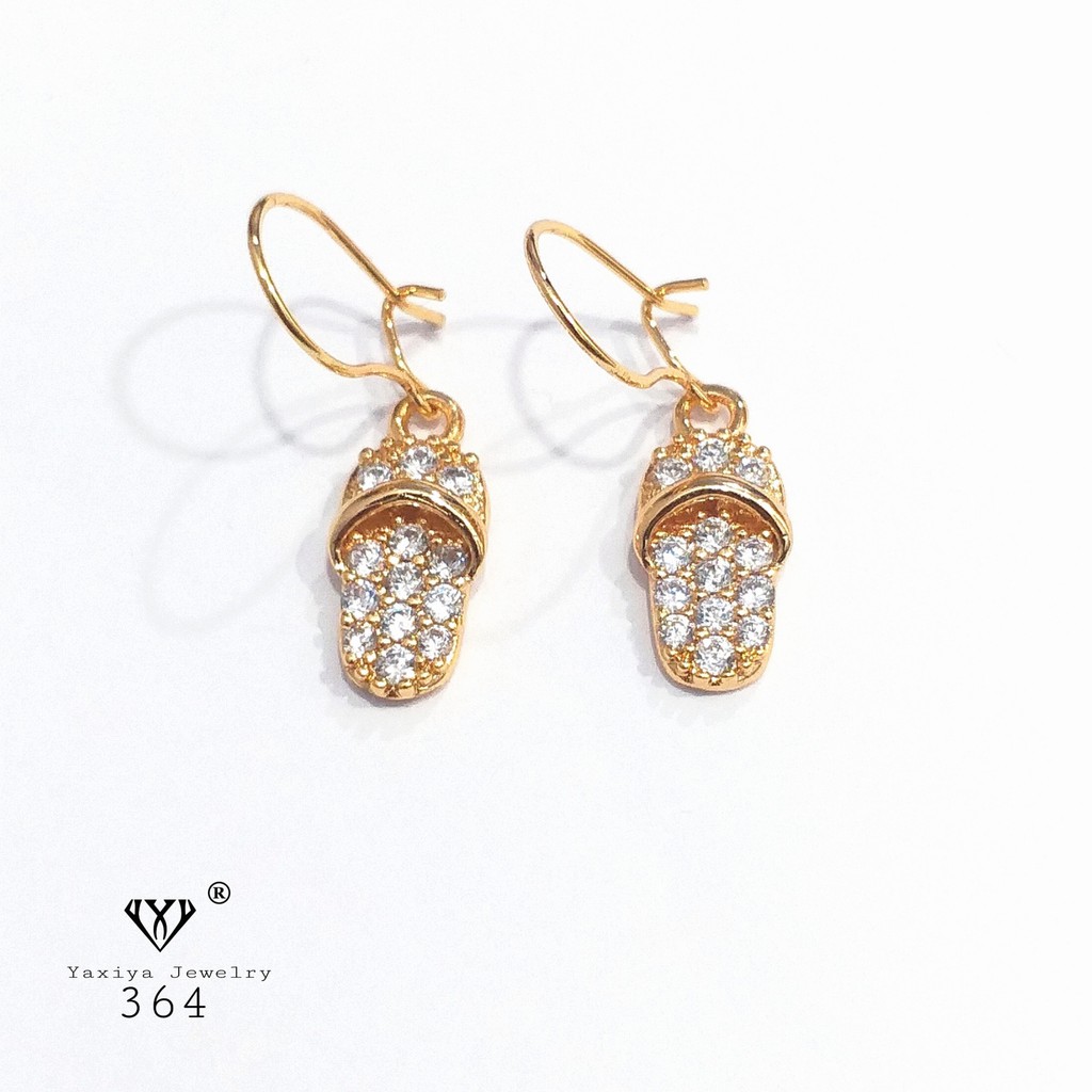 

Anting emas Permata model Sandal perhiasan imitasi 18K 364