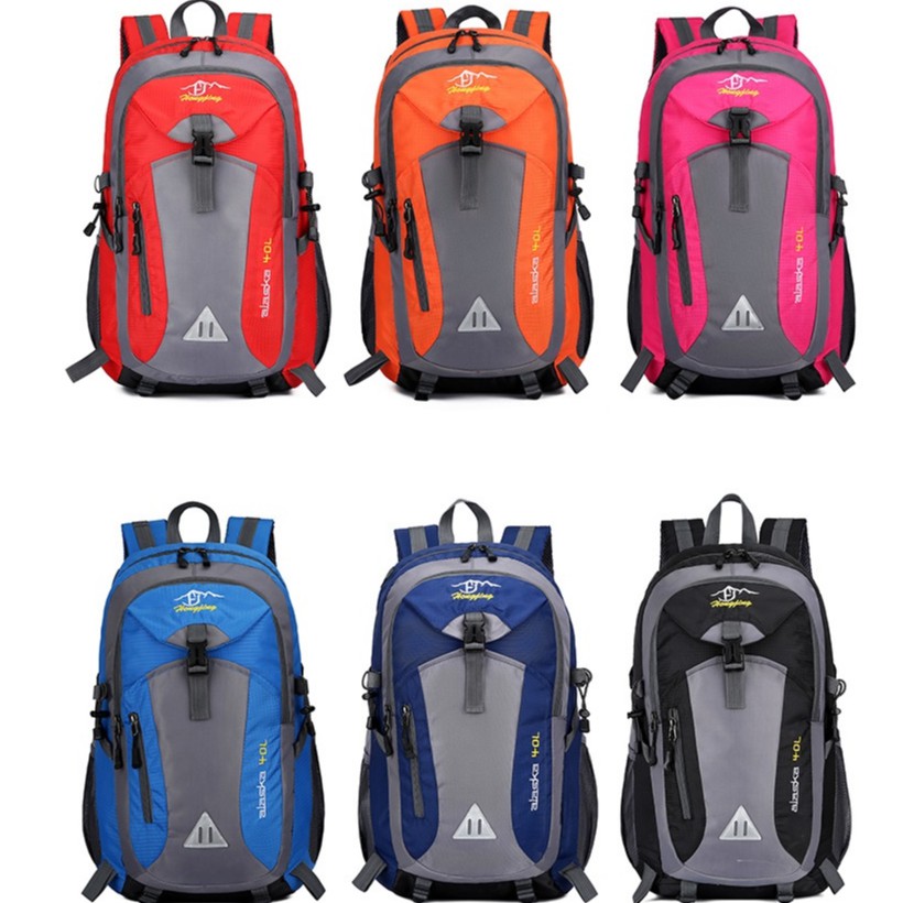 Tas Ransel Backpack outdoor unisex Pria/Wanita Anti air Travel 40L daypack Kualitas IMPORT Alaska