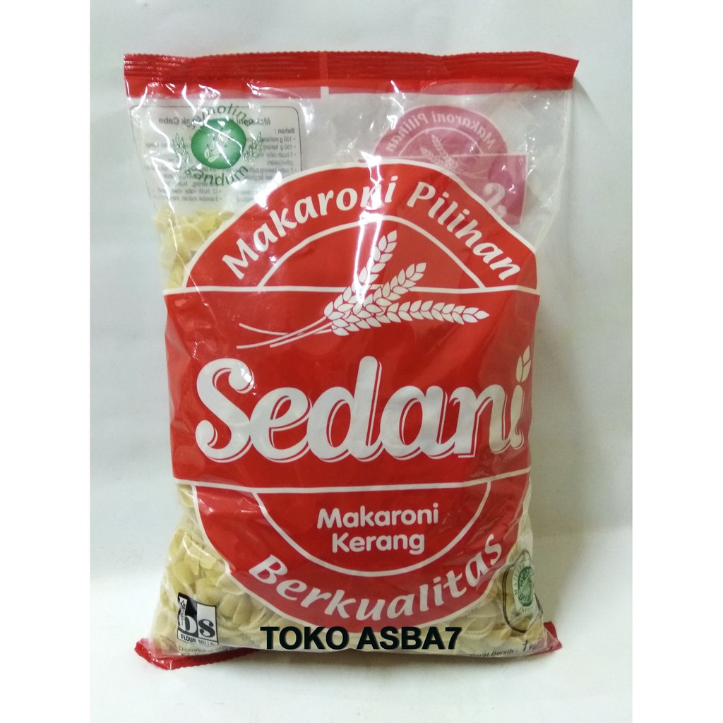 

Sedani Makaroni Pilihan, Makaroni Kerang,Pipa,Spiral 1kg