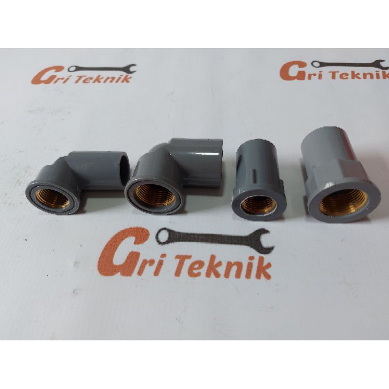 SOCKET DRAT KUNINGAN ½" & ¾" / ELBOW DRAT KUNINGAN ½" X ¾" /SOCKET ELBOW DRAT  KUNINGAN OPERAN ¾"X½"