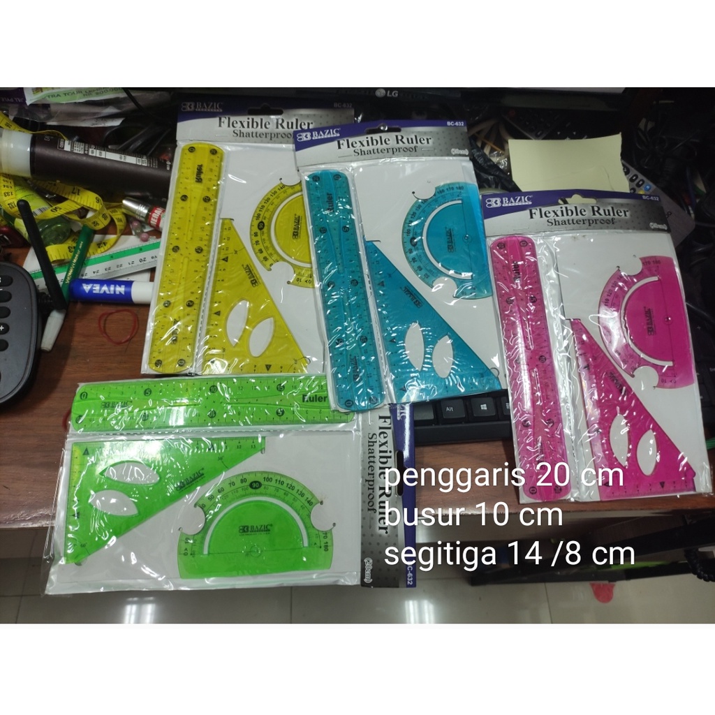 

Penggaris lentur set 15 cm atau 20 cm isi 3 bazic
