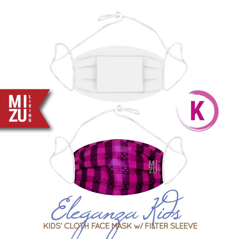 [SALE] MIZU ELEGANZA KIDS Cloth Face Mask Masker Anak Kain Corak 3 Ply Sarung Filter NON-MEDIS-K