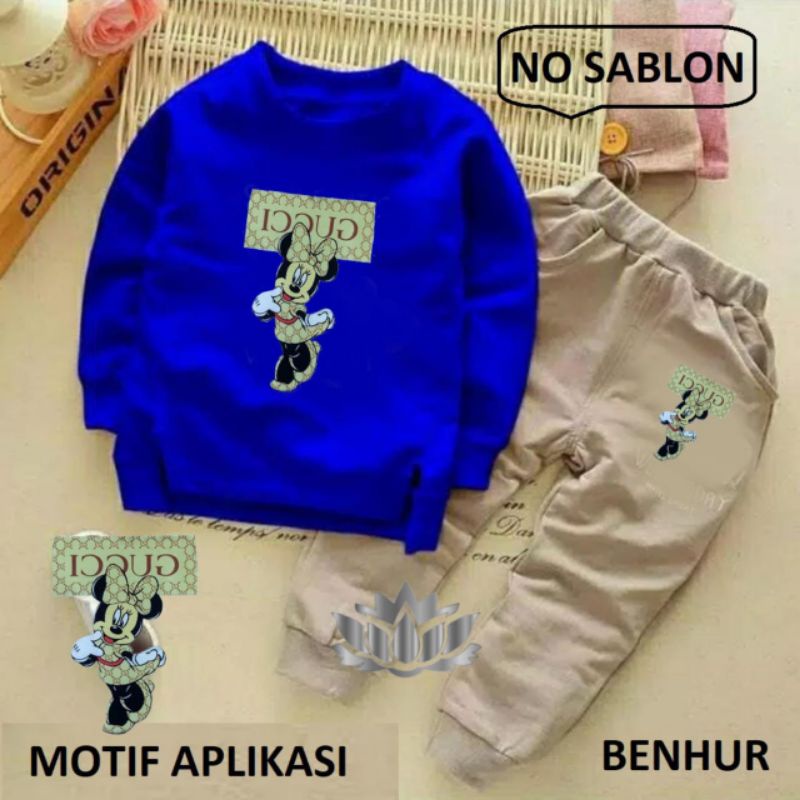 MF SETELAN SWEATER ANAK MINIE GUCCI TERLARIS/ LAKI LAKI & PEREMPUAN 4-5 TAHUN