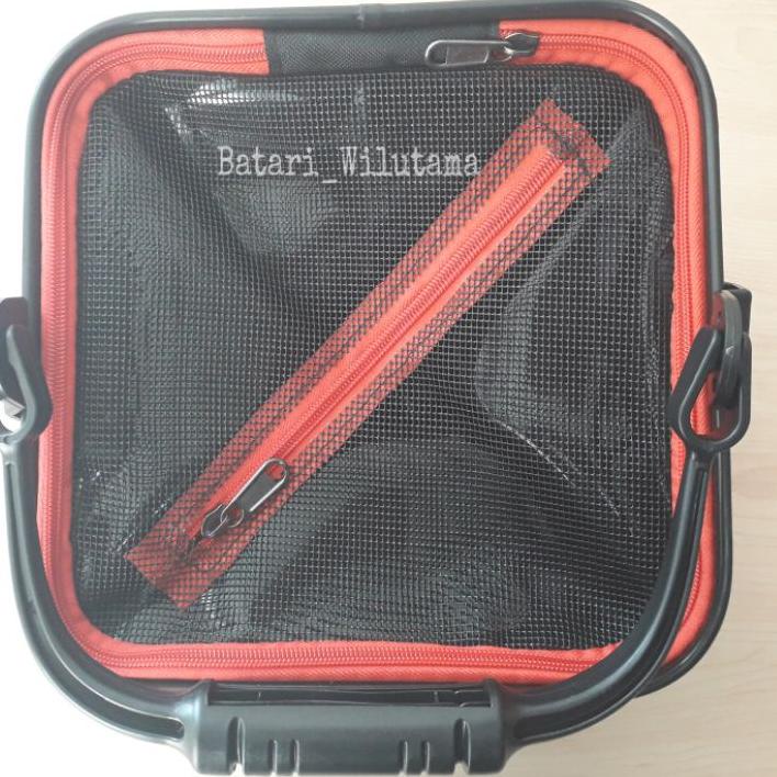 TERBARU Ember Lipat Mancing Tempat Umpan Udang Ikan Hidup Model Tali - Handle ??