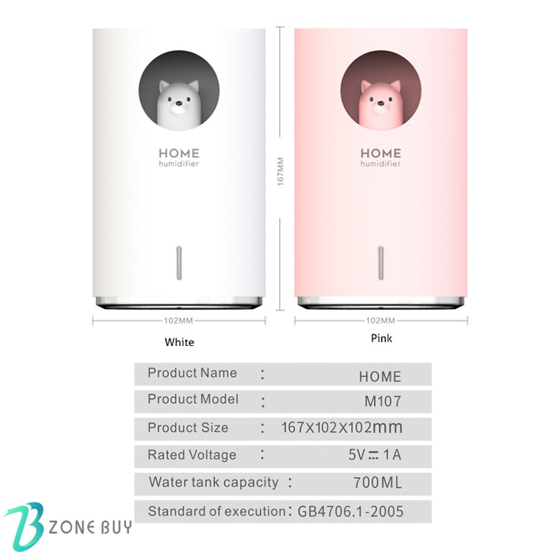 100% ORI Humidifier Diffuser Aroma Diffuser 700ML Oil Diffuser Aroma Terapi Pengharum Ruangan M107-6