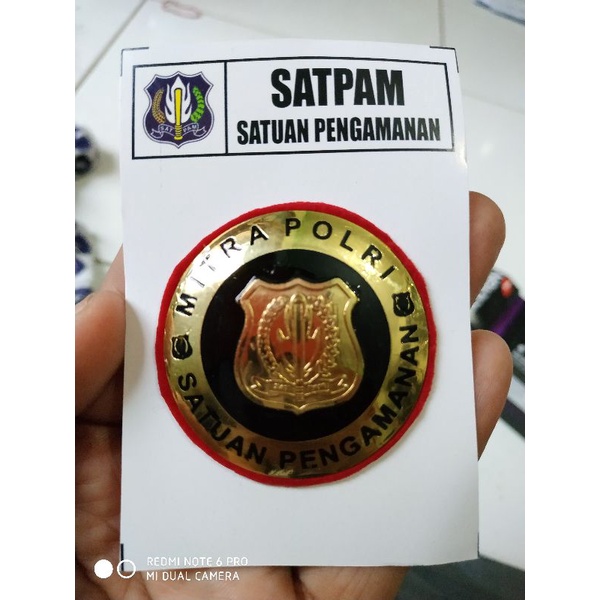 LENCANA PIN SATPAM TERBARU LOGO SATUAN PENGAMANAN SATPAM