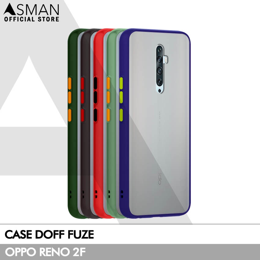 Asman Case Oppo Reno 2F Doff Fuze Premium Shield Protector