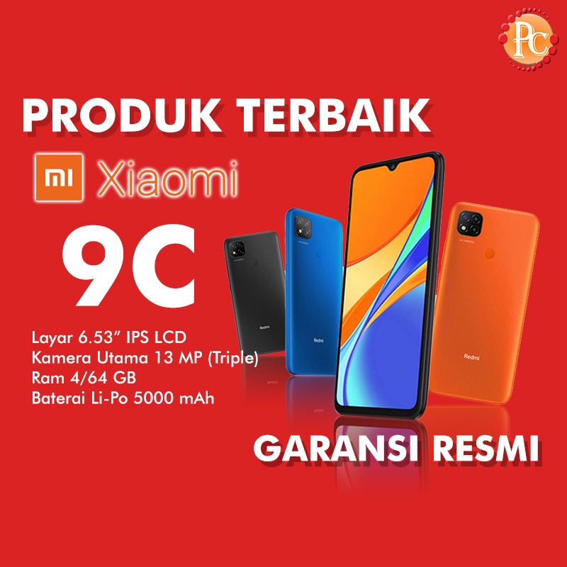 HP XIAOMI REDMI 9C 4/64 RAM 4GB ROM 64GB RESMI MURAH