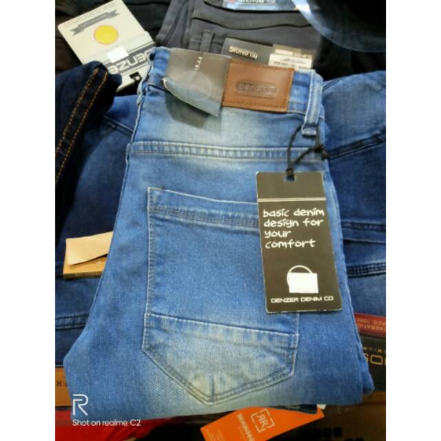Celana panjang pria denzer biru muda/slimfit/sknnyy
