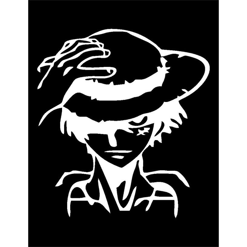 Cutting Sticker/Stiker Luffy One Piece Untuk Motor/Helm/Laptop/mobil