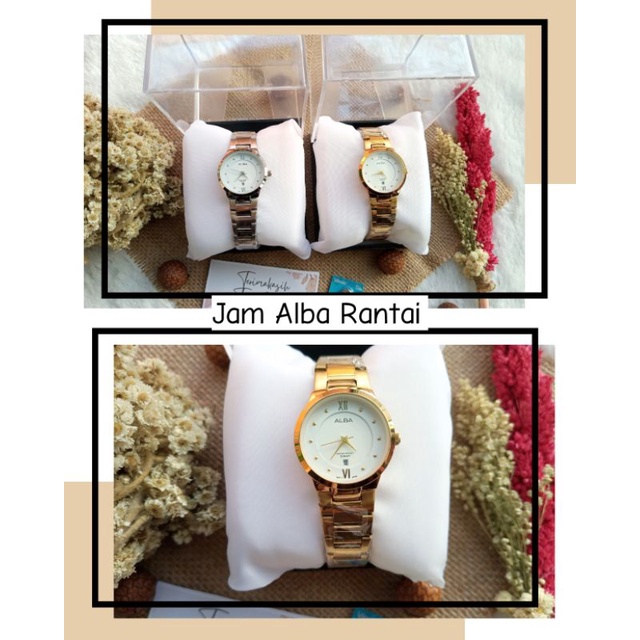Jam Tangan Wanita ALBA RANTAI PREMIUM, MEWAH ELEGAN.