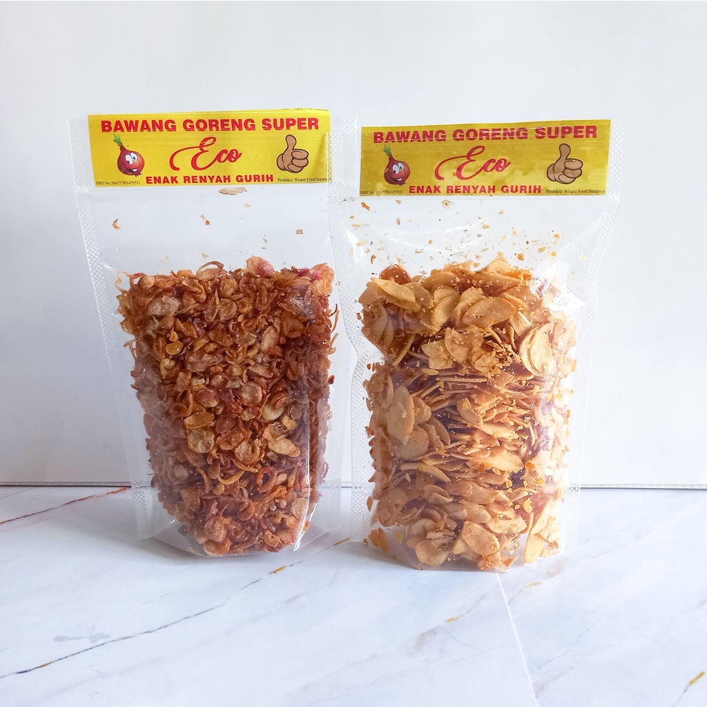 

BAWANG GORENG MERAH / PUTIH Tanpa Tepung dan Tanpa Pengawet / 100 Gram Gurih Renyah Enak Eco