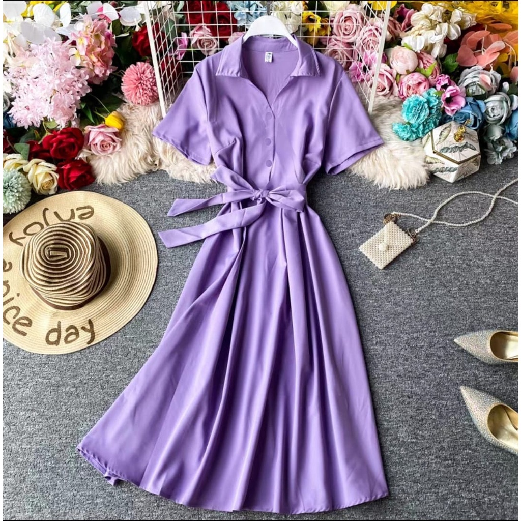 [MCFK] Dress Lolita / Dress Wanita / Dress Panjang Korea / Dres / Dress Wanita Casual Dres / Longdress / Pakaian Wanita