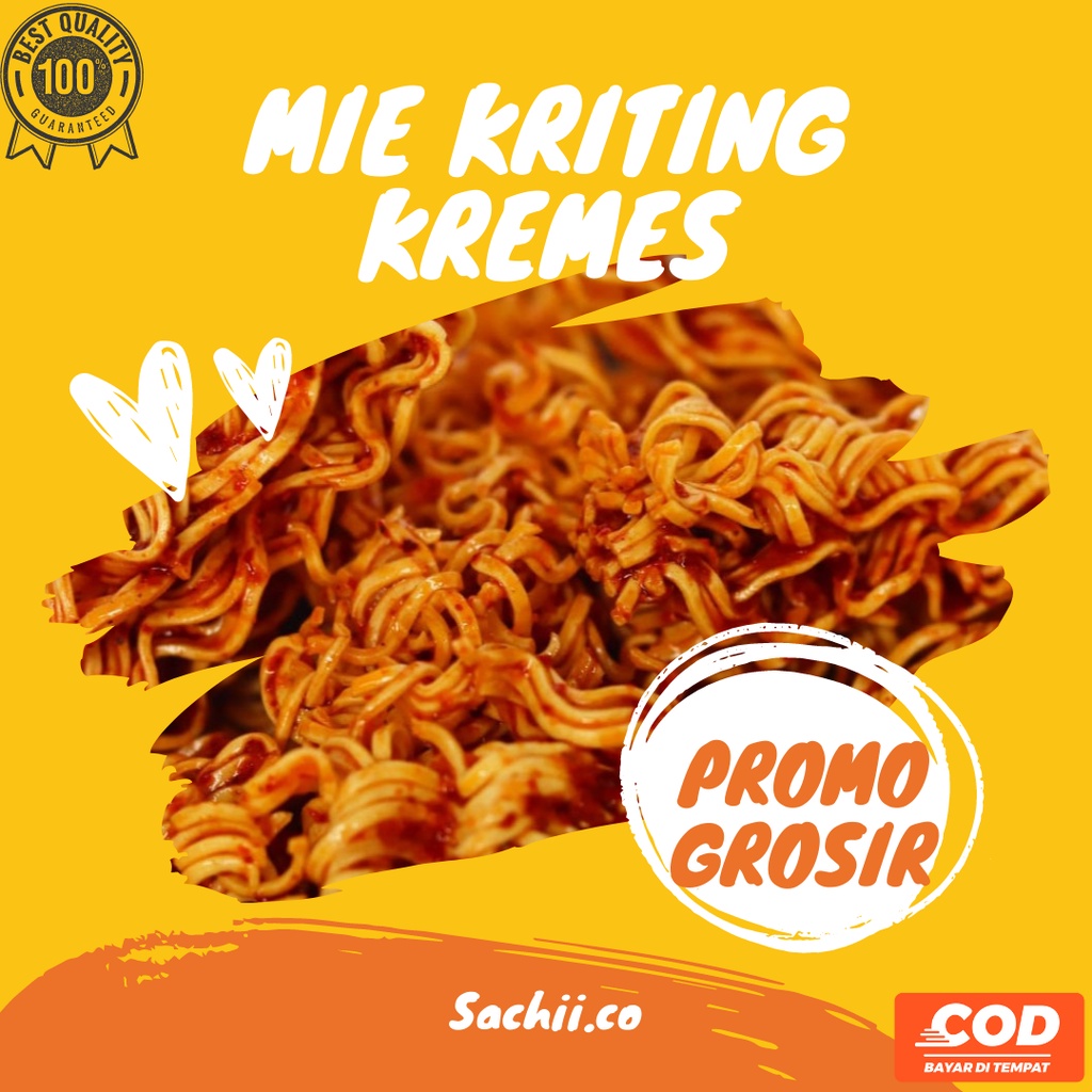 

Mie Pedas Kremes Camilan Mi Kriting Pedes (PROMO SPESIAL GROSIR) Bumbu Gurih Pedes khas 100gr